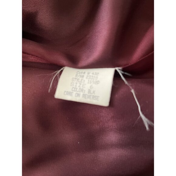 Kristen Blake button front black wool hooded  long coat size 6P - Picture 8 of 9